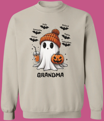 Personalized Fall Cute Ghost Halloween T-Shirt Sweatshirt