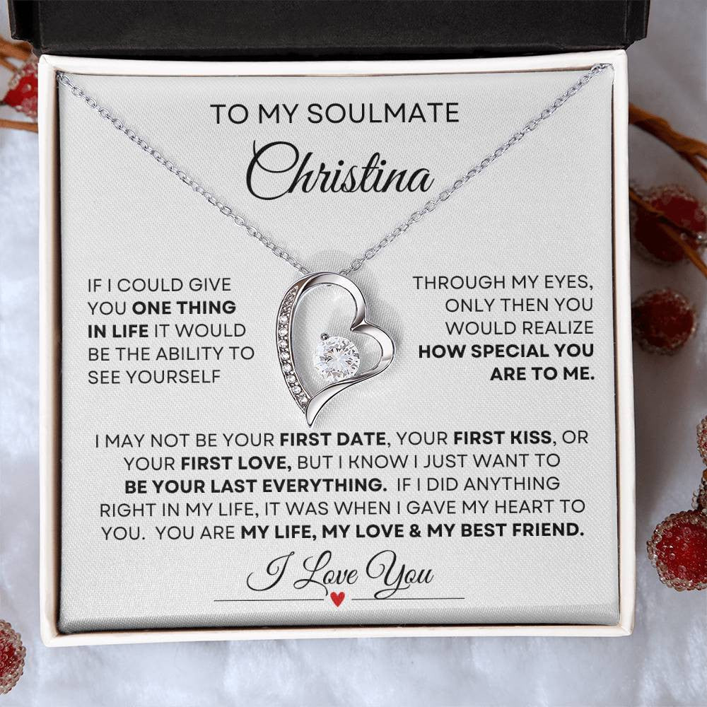 Personalized Name Soulmate Forever Love Necklace