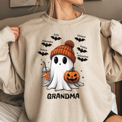 Personalized Fall Cute Ghost Halloween T-Shirt Sweatshirt