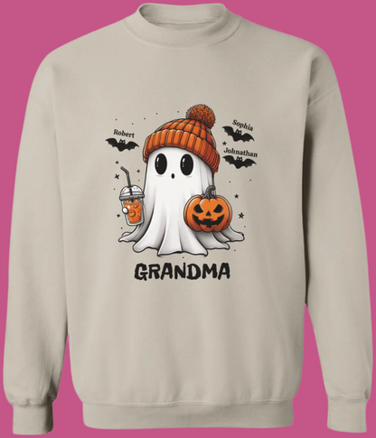 Personalized Fall Cute Ghost Halloween T-Shirt Sweatshirt