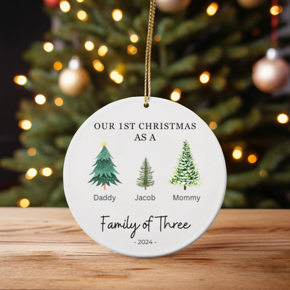 Personalized Family Christmas Tree Ornament