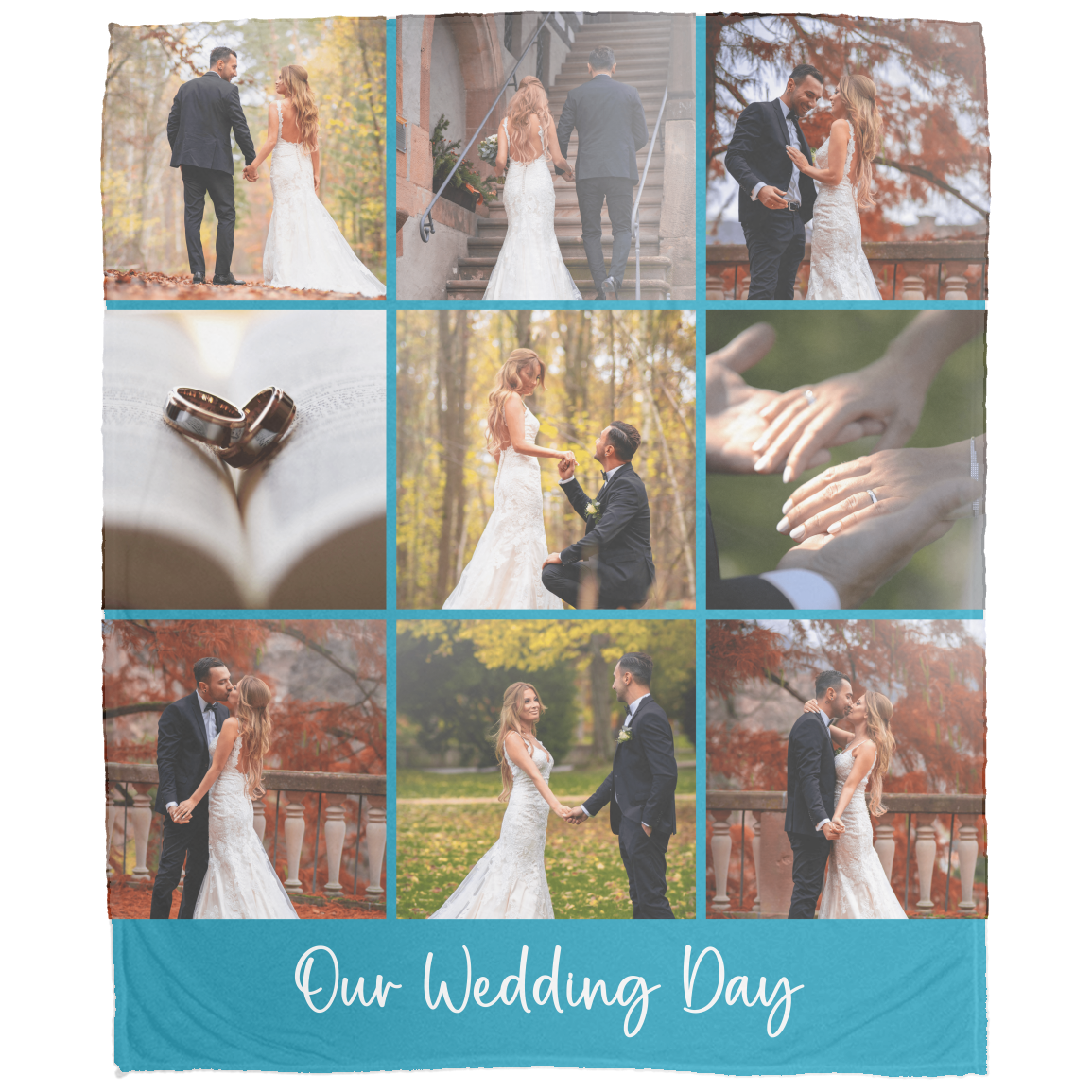 Custom Photo Blanket with Text – Personalized Gift for Anniversaries, Memorials, Couples & More