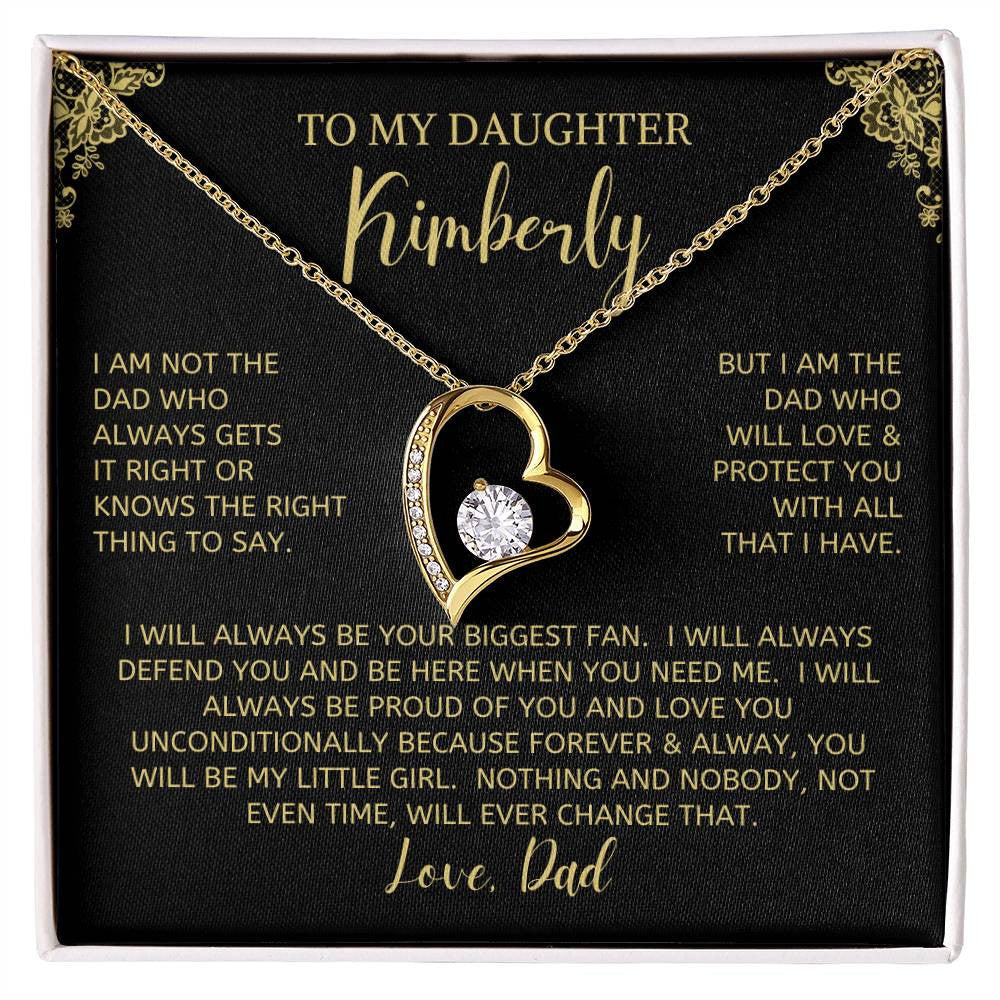 Personalized To My Daughter Forever Love Necklace