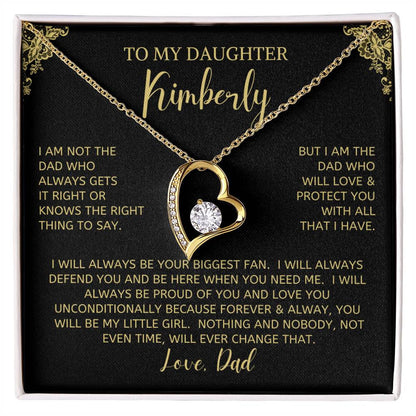 Personalized To My Daughter Forever Love Necklace