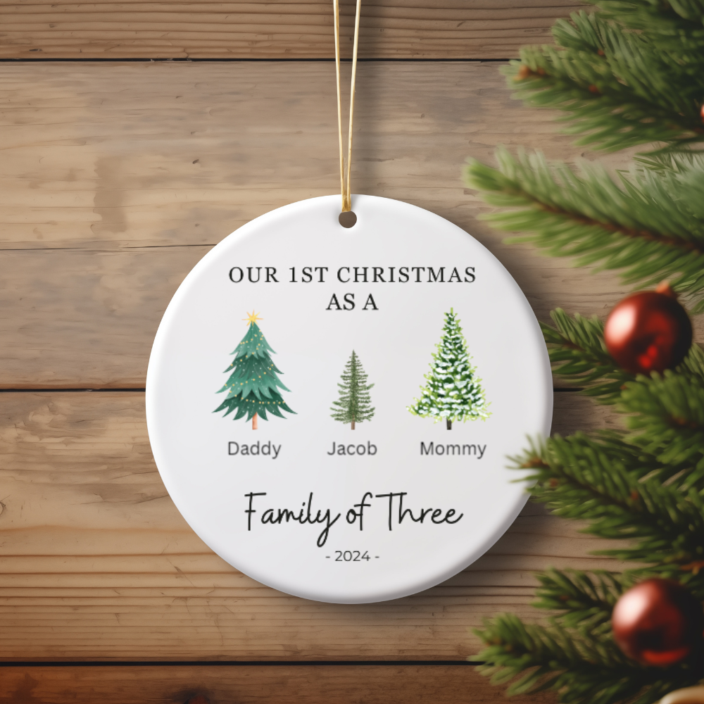 Personalized Family Christmas Tree Ornament