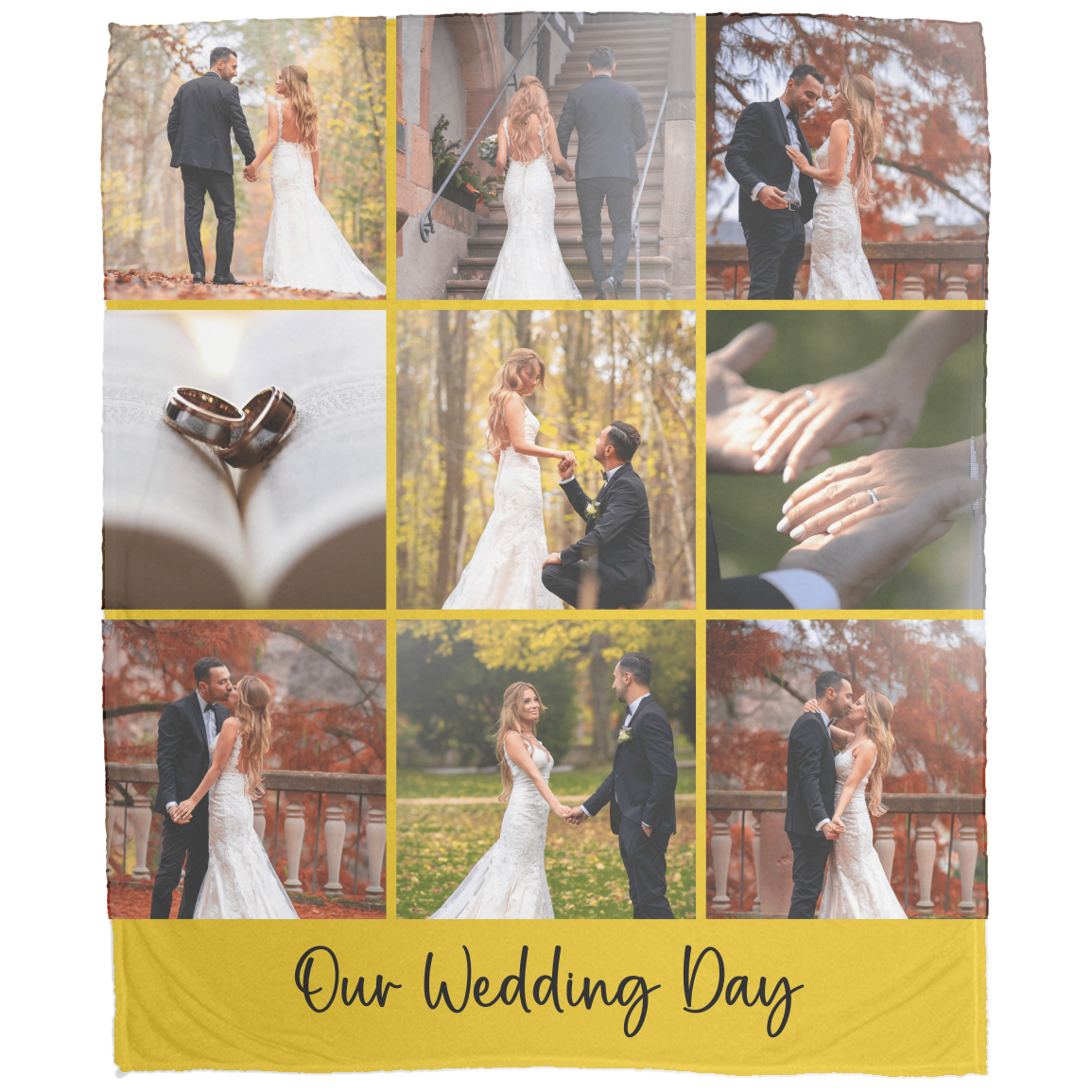 Custom Photo Blanket with Text – Personalized Gift for Anniversaries, Memorials, Couples & More