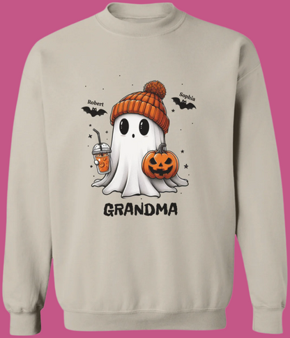 Personalized Fall Cute Ghost Halloween T-Shirt Sweatshirt