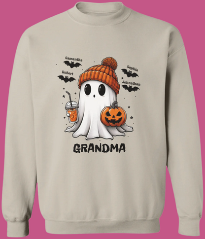 Personalized Fall Cute Ghost Halloween T-Shirt Sweatshirt