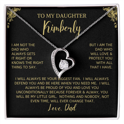 Personalized To My Daughter Forever Love Necklace