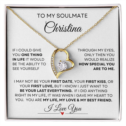 Personalized Name Soulmate Forever Love Necklace