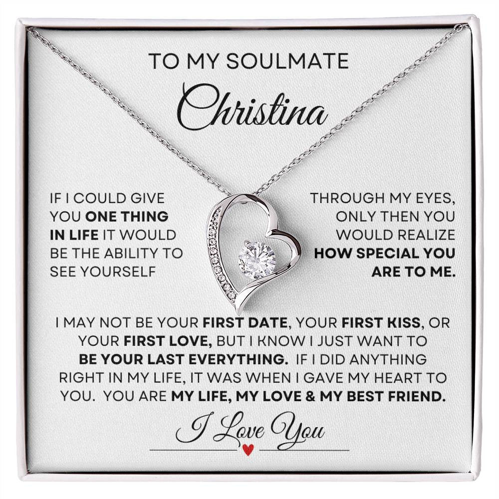 Personalized Name Soulmate Forever Love Necklace