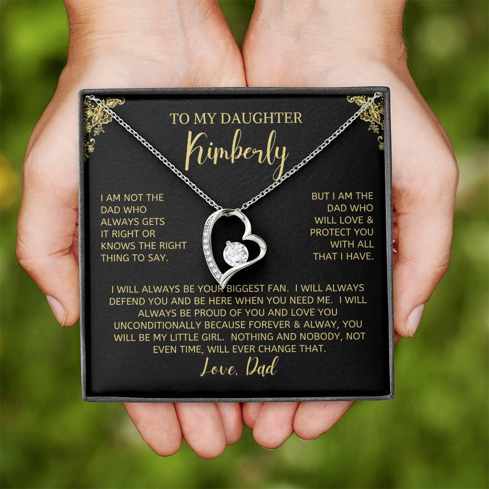 Personalized To My Daughter Forever Love Necklace