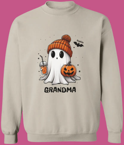 Personalized Fall Cute Ghost Halloween T-Shirt Sweatshirt