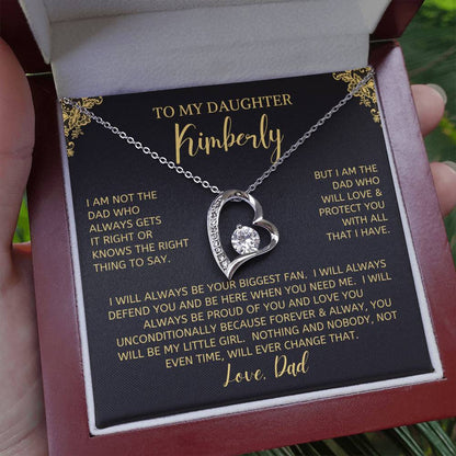 Personalized To My Daughter Forever Love Necklace