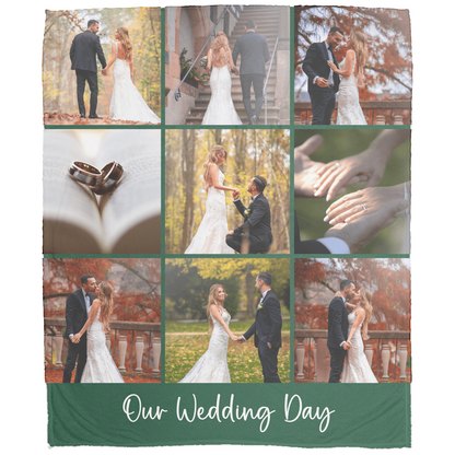 Custom Photo Blanket with Text – Personalized Gift for Anniversaries, Memorials, Couples & More