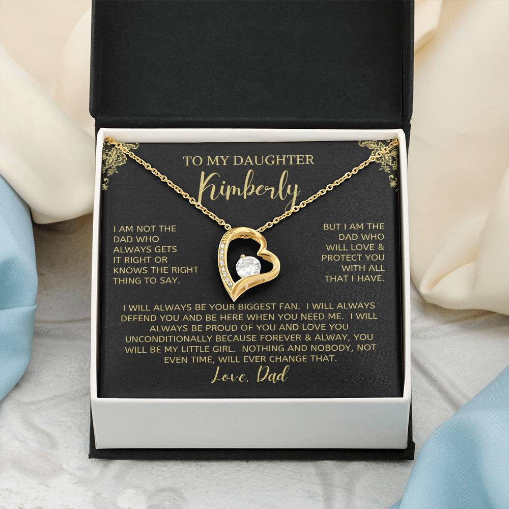 Personalized To My Daughter Forever Love Necklace