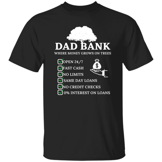 Dad Bank T-Shirt White Print