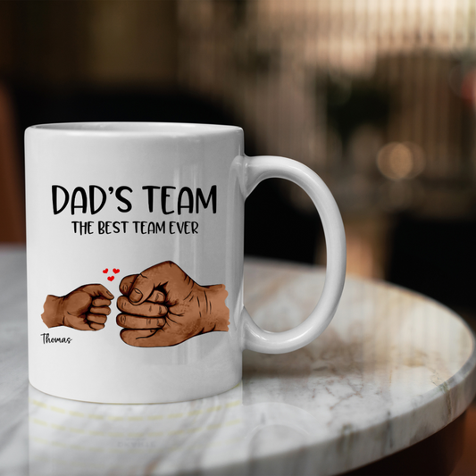 Dad's Team Fist Bump 11 oz Mug
