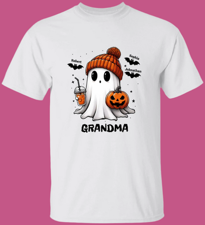 Personalized Fall Cute Ghost Halloween T-Shirt Sweatshirt