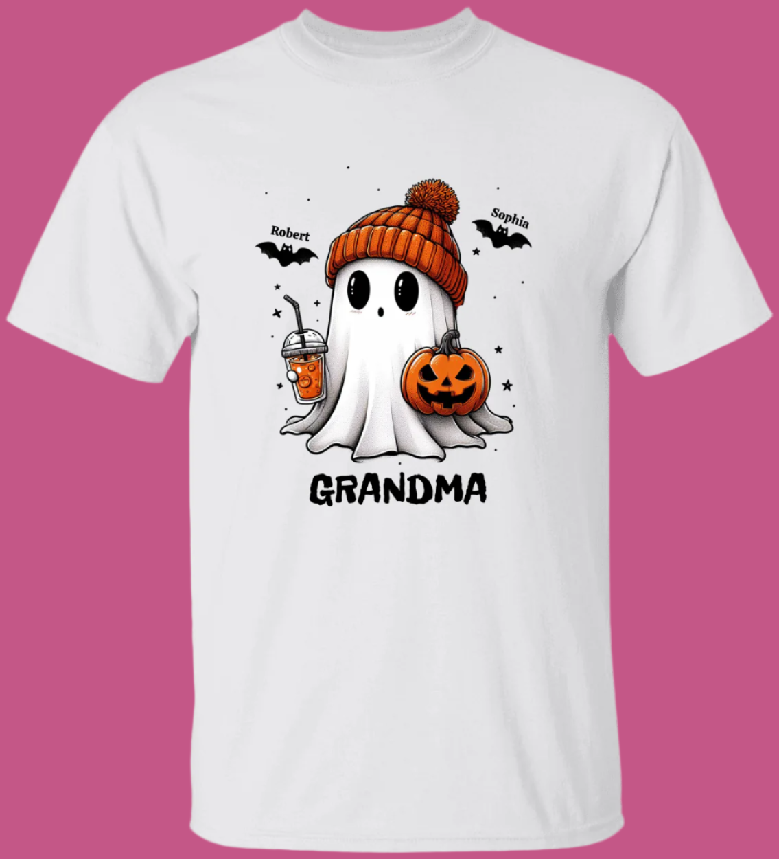 Personalized Fall Cute Ghost Halloween T-Shirt Sweatshirt