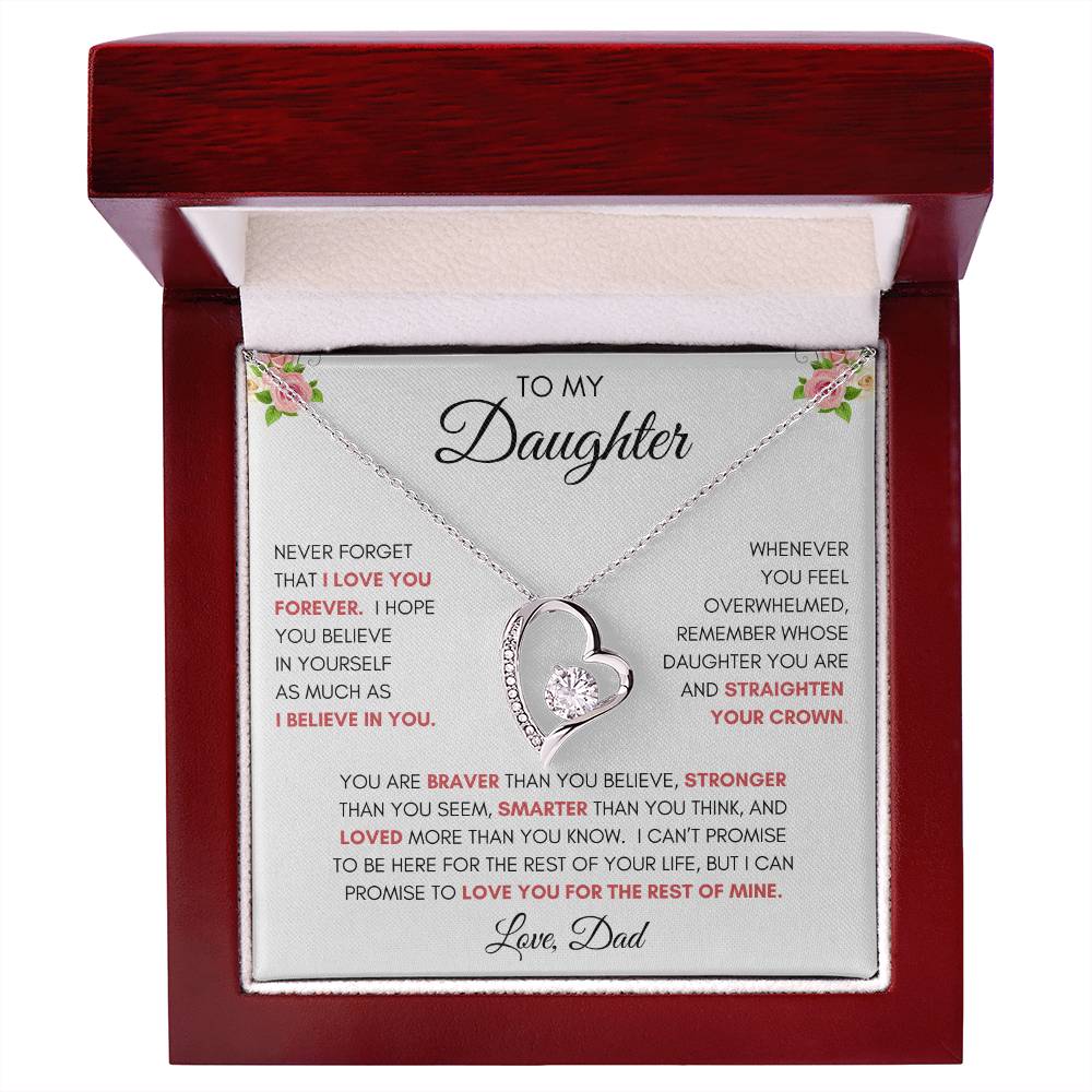 To My Daughter | You Are Braver | Forever Love Necklace | From Dad
