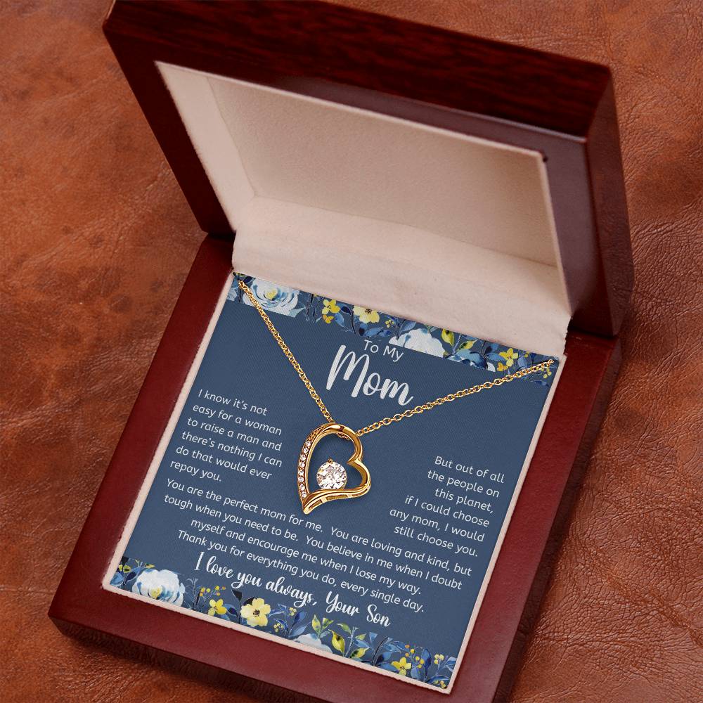 The Perfect Mom For Me Forever Love Necklace