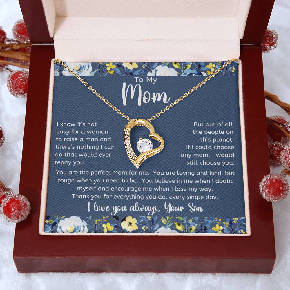 The Perfect Mom For Me Forever Love Necklace