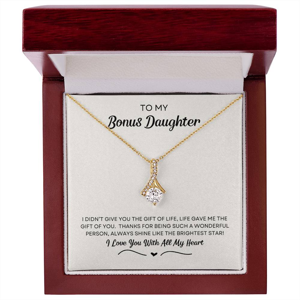 To My Bonus Daughter | Shine Like The Brightest Star | Necklace