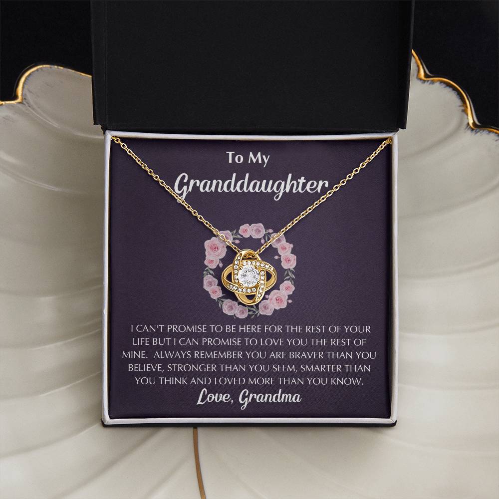 To My Granddaughter| Promise To Love |  Knot Necklace | From Grandma