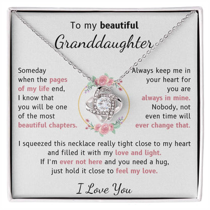 To Granddaughter | Most Beautiful Chapter | Love Knot Necklace