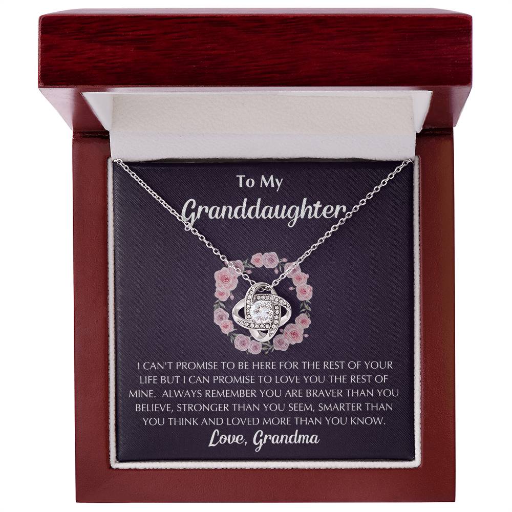 To My Granddaughter| Promise To Love |  Knot Necklace | From Grandma