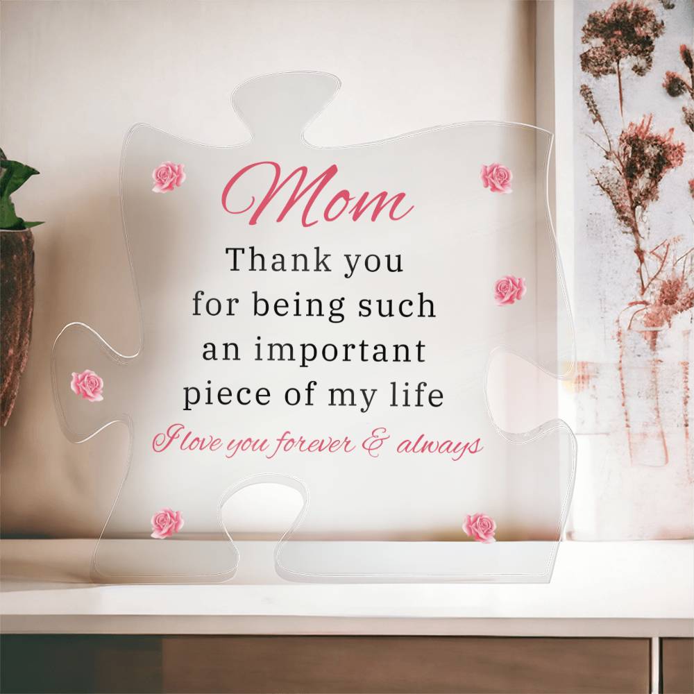 Mother's Day | Puzzle Piece | Acrylic Plaque
