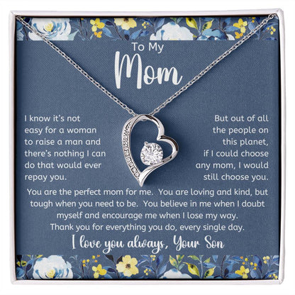 The Perfect Mom For Me Forever Love Necklace