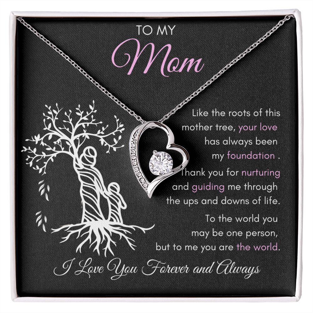 To My Mom Forever Love Necklace Mother Tree