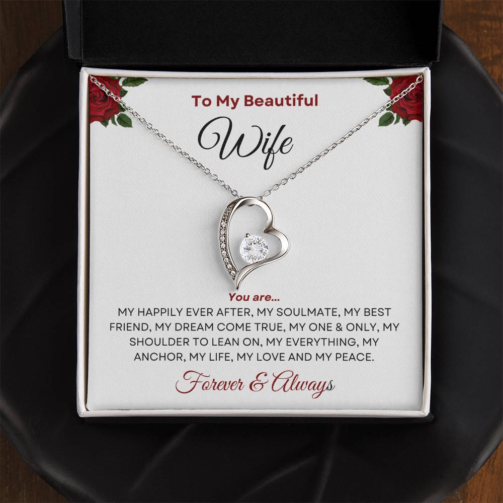 To My Beautiful Wife - My Everything Forever Love Necklace