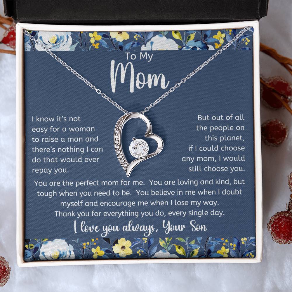 The Perfect Mom For Me Forever Love Necklace