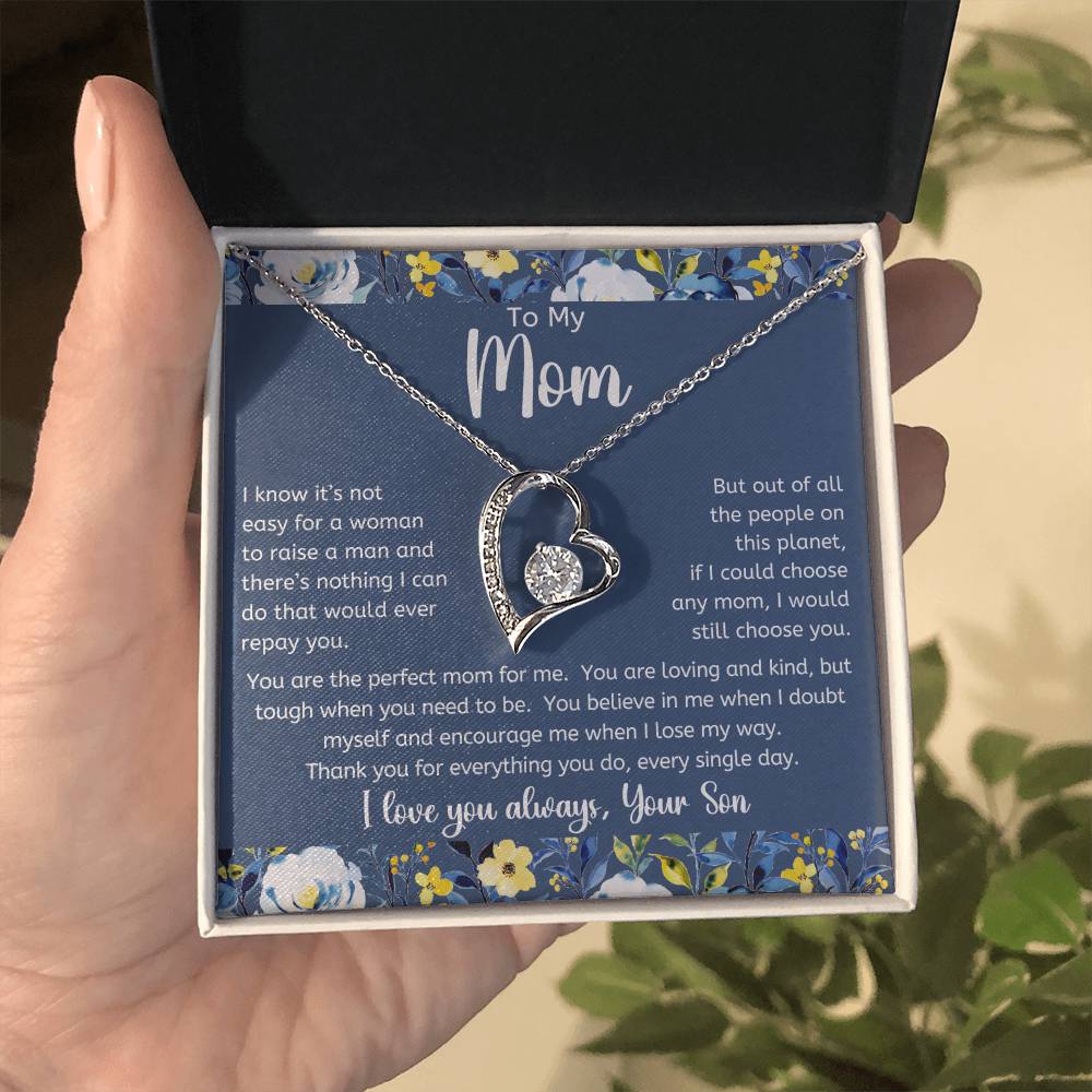 The Perfect Mom For Me Forever Love Necklace