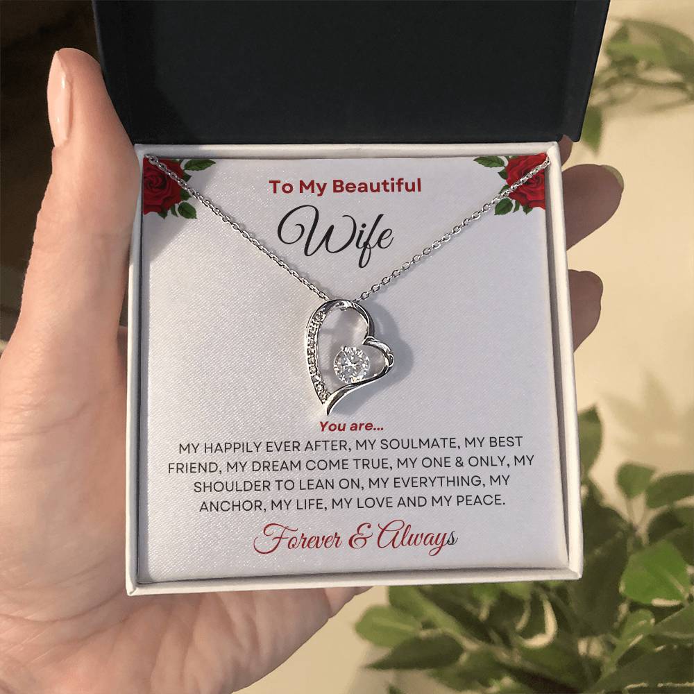 To My Beautiful Wife - My Everything Forever Love Necklace