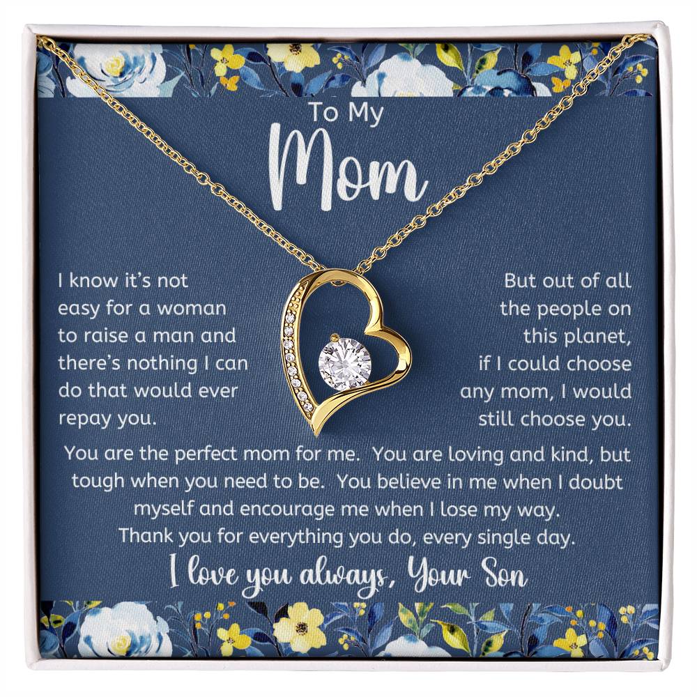 The Perfect Mom For Me Forever Love Necklace