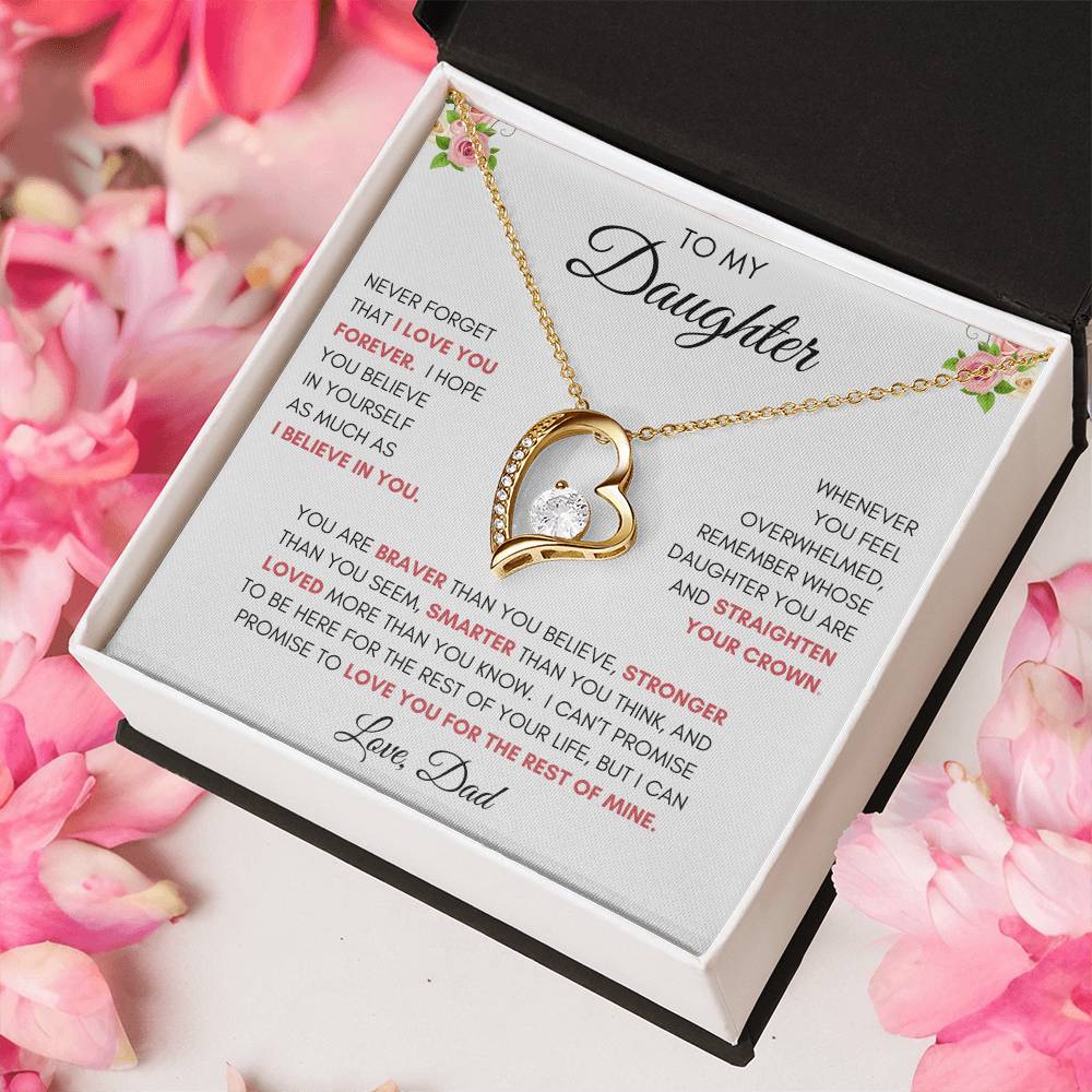To My Daughter | You Are Braver | Forever Love Necklace | From Dad