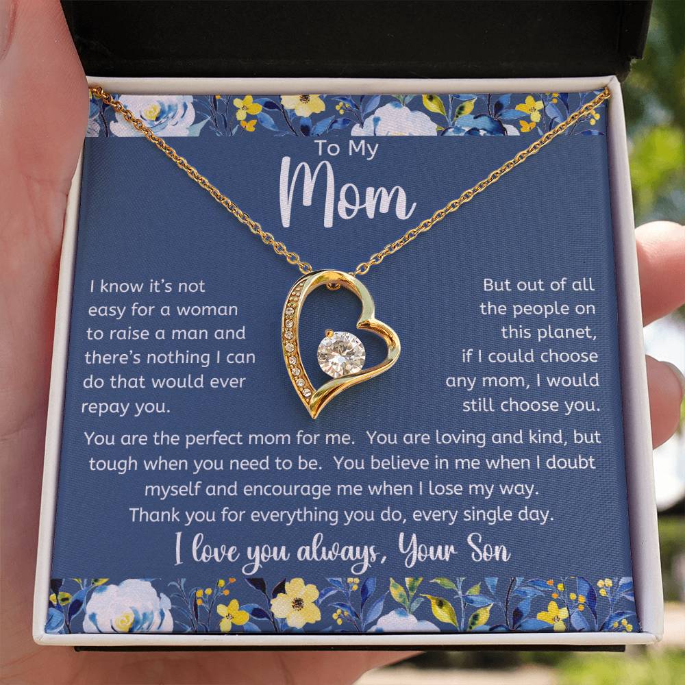 The Perfect Mom For Me Forever Love Necklace