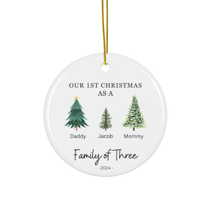 Personalized Family Christmas Tree Ornament