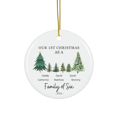 Personalized Family Christmas Tree Ornament