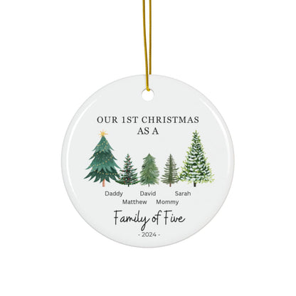 Personalized Family Christmas Tree Ornament