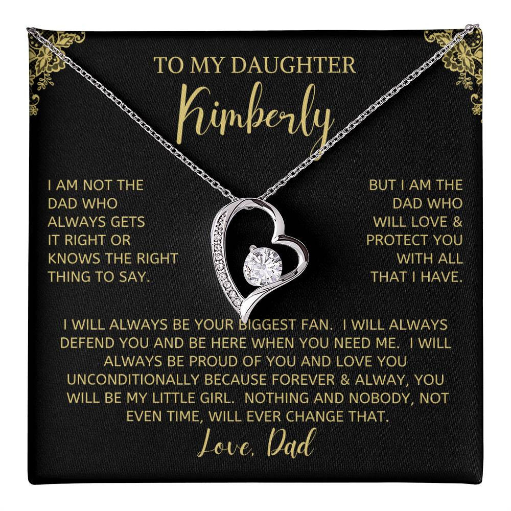 Personalized To My Daughter Forever Love Necklace