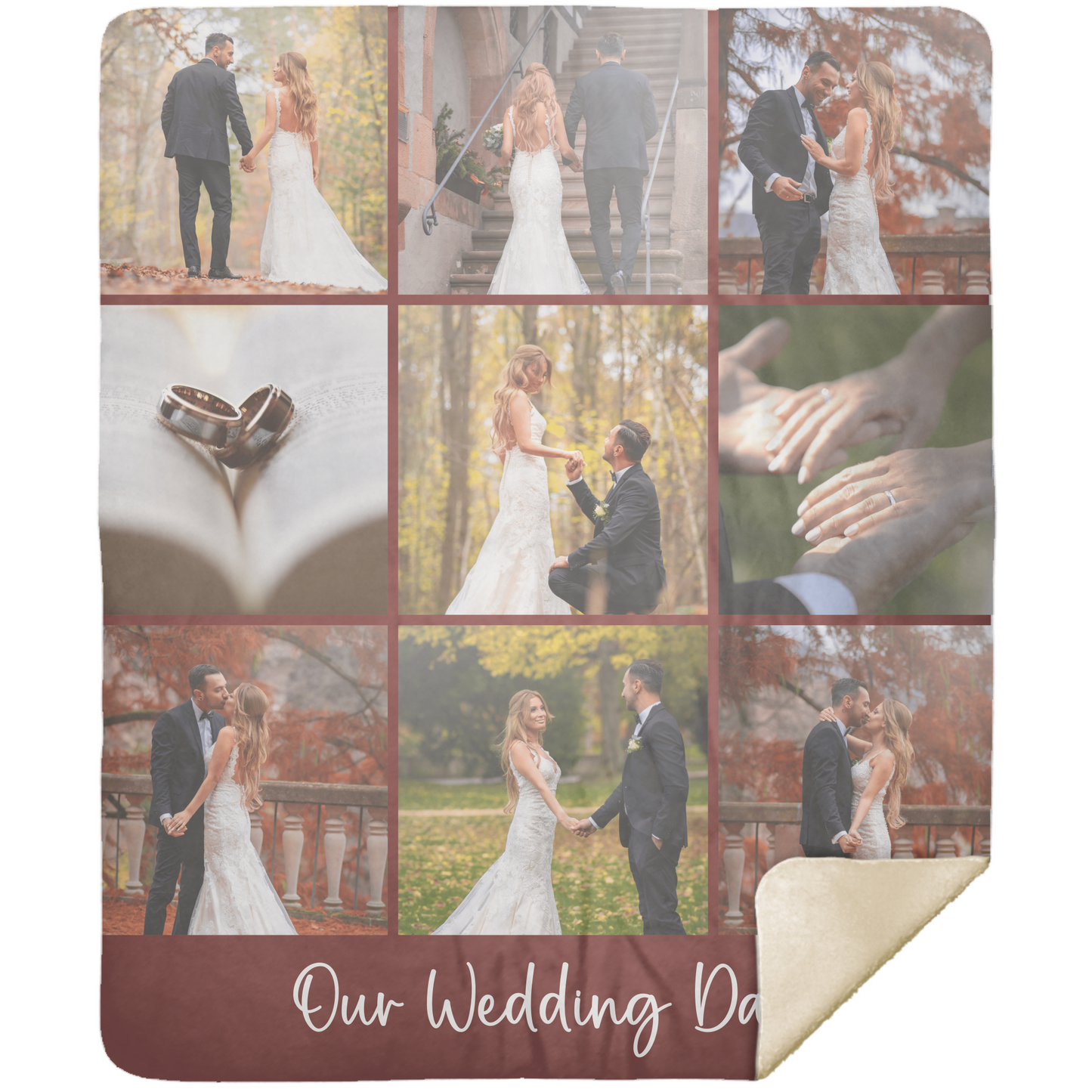 Custom Photo Blanket with Text – Personalized Gift for Anniversaries, Memorials, Couples & More