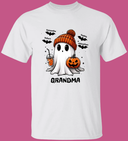 Personalized Fall Cute Ghost Halloween T-Shirt Sweatshirt