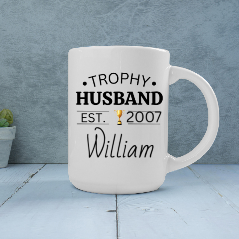 Personalized Trophy Husband Mug