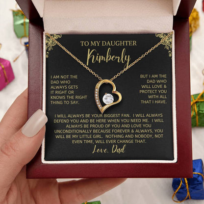 Personalized To My Daughter Forever Love Necklace