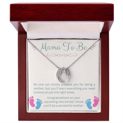 Lucky in Love Mama to Be Necklace